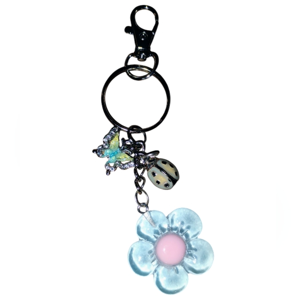 Hand Crafted Blue Bag Charm/Key Chain